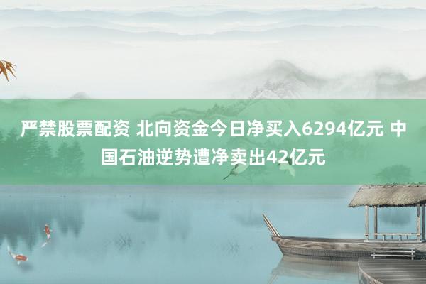 严禁股票配资 北向资金今日净买入6294亿元 中国石油逆势遭净卖出42亿元